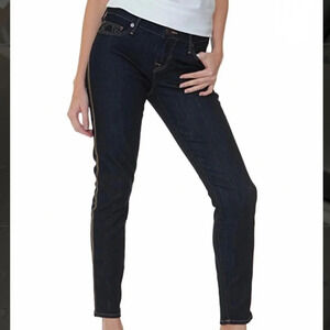 True Religion Halle Tuxedo Skinny Jeans Blue Low Rise Y2K size 27